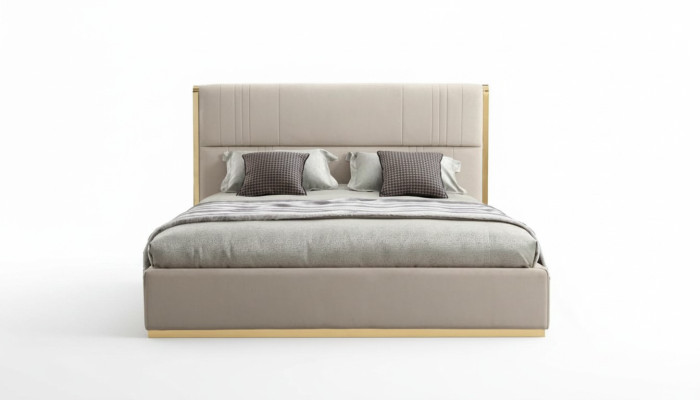 Bed furniture beige bedroom furniture design beds luxury furniture modern wood new