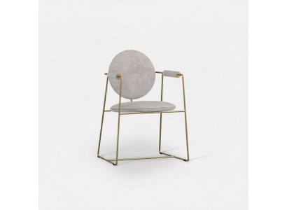 White luxury chair with armrests dining room furniture stainless steel frame style