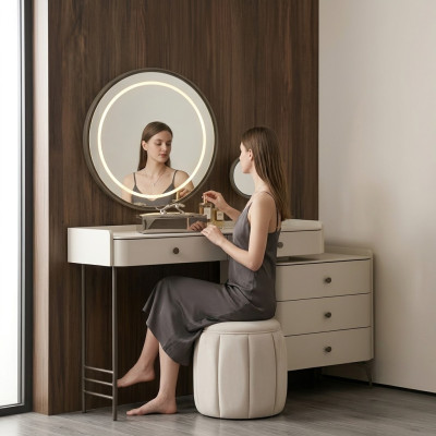 Elegant white dressing table for bedroom