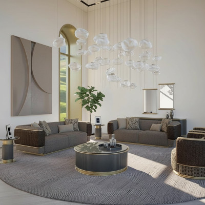 4-piece sofa set textile sofa three-seater upholstery armchair new two-seater sofa