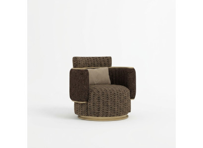 Luxury Upholstered Seat Design Brown Armchair Upholstered Furniture Living Room Decoration