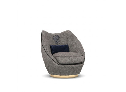 Luxury Gray Armchair Upholstery Textile Living Room Upholstered Furniture Modern Interior Design