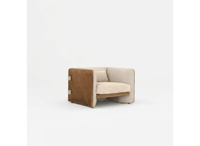 Luxury modern armchair upholstered furniture living room textile upholstered armchair