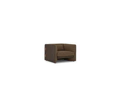 Brown armchair living room furnishings luxury textile upholstery modern design