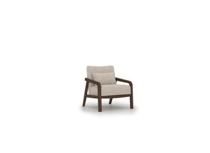 Luxury Wooden Armchair Living Room Textile Upholstered Furniture Design Interior New
