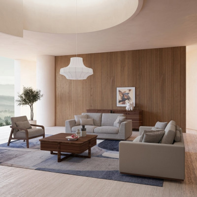Living room grey sofa set 2x sofas two-seater design armchair luxury furnishings
