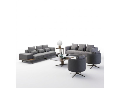 Design sofa set 2x sofa three-seater set armchair couch modern luxury new upholstery