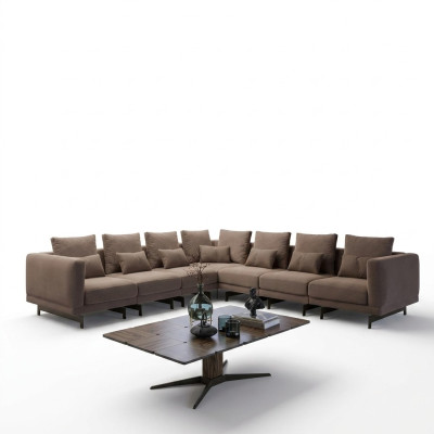 Living room set 3-piece furnishing wood coffee table designer side table
