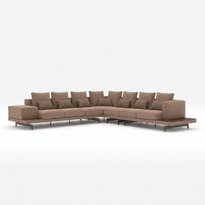 Designer suite living room corner sofa L-shape furnishings luxury furniture new