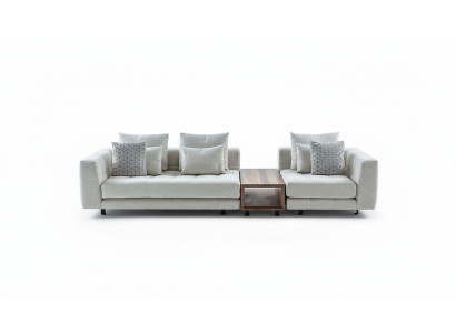 White Four-Seater Modern Upholstered Sofas Living Room Designer Couch New