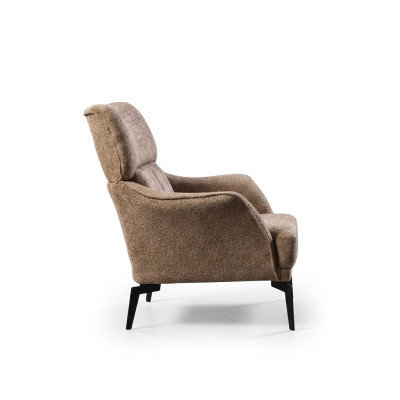 Modern beige armchair living room 1-seater luxury upholstery furniture new