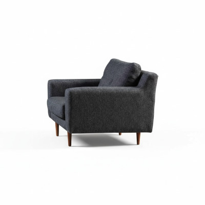 Gray living room upholstered armchair, designer single-seater luxury 1-seater, 2-piece set