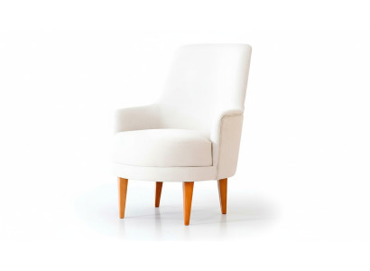 White textile armchair stylish living room single-seat designer recliner