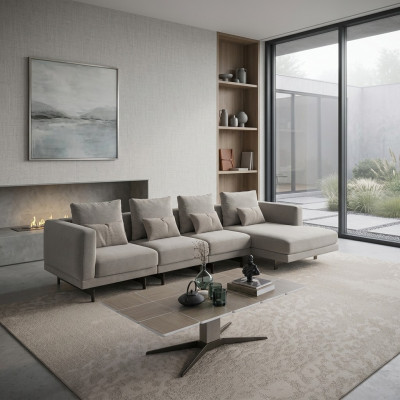 Corner Set Luxury Complete Corner Sofa L-Shape Designer Sofa Modern Furnishing