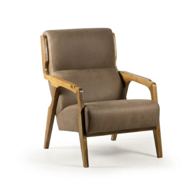 Design gray armchair living room upholstery leather luxury seat upholstered furniture