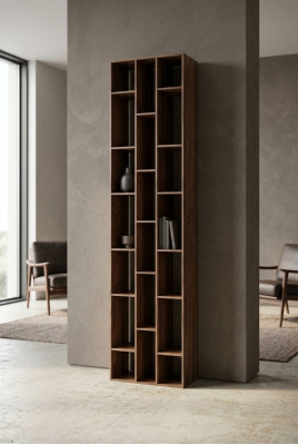 Bookshelf Bookcase Shelf Living Room Design Wood Brown New