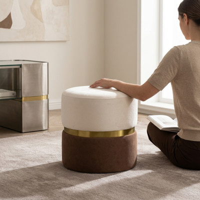 Living Room Design Footstool Seat Stool Modern Ottoman Upholstered New