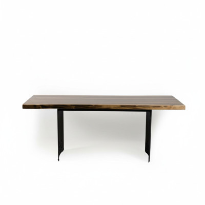 Luxury Table Brown Stainless Steel Design Dining Table Wood Modern Dining Table New