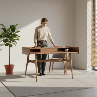 Wood bedroom desk design computer desk luxury furnishings