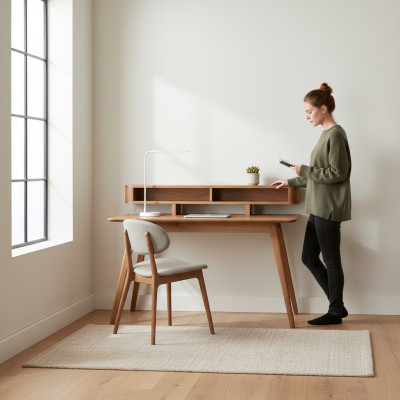 Desk wood furniture computer desk table luxury design furnishing new