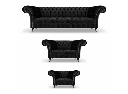 Chesterfield Sofa Set 3-piece Complete Living Room Sofas Couch New Set
