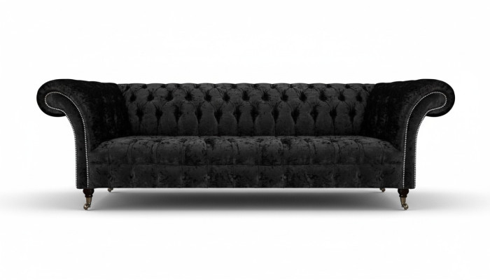 Living room Chesterfield four-seater sofa couch upholstered furniture new.