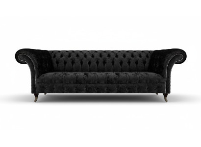 Living room Chesterfield four-seater sofa couch upholstered furniture new.