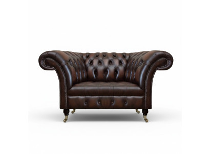 Luxury New Seat Living Room Brown Armchair Furniture Upholstery Chesterfield