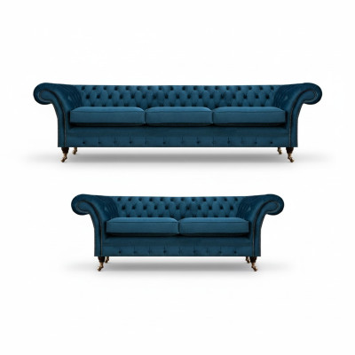 Chesterfield sofa suite textile sofa couches upholstery armchair living room
