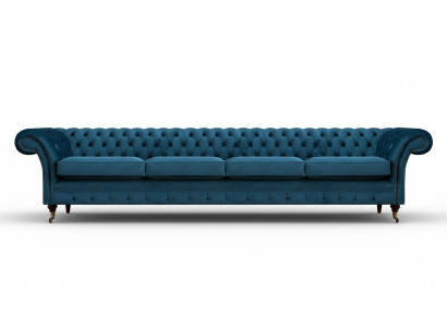 Living room Chesterfield furnishing upholstered furniture sofa couch four-seater new