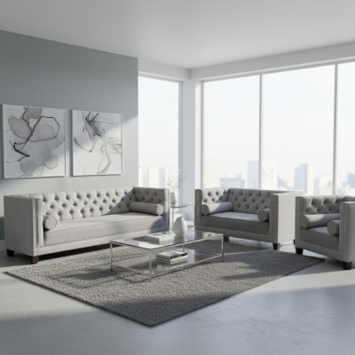 Luxury living room modern sofa set 2x new sofas armchair sets