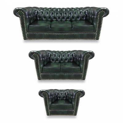 3-piece sofa set living room 3+2+1 modern design armchair Chesterfield