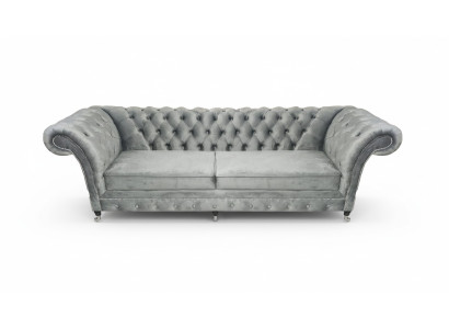 Upholstered furniture gray sofa two-seater couch designer living room furniture Chesterfield