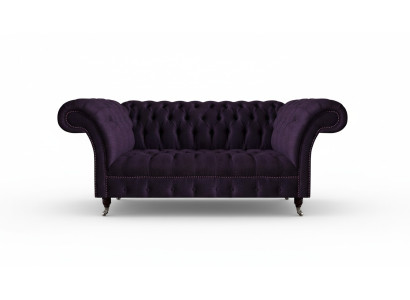 Luxury Sofa Three-Seater Purple Upholstered Furniture Living Room Couch Chesterfield New