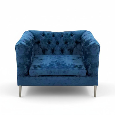 Upholstered Furniture Blue Chesterfield Armchair Living Room Modern Upholstered Seat