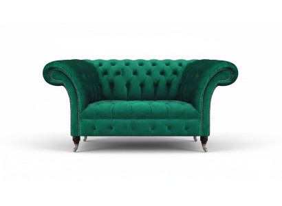 Chesterfield Sofa Two-Seater Couch Green Furniture Living Room Upholstered Sofa
