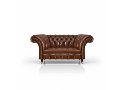 Chesterfield leather couch brown sofa living room designer leather furniture