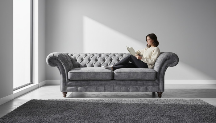 Luxurious Chesterfield two-seater designer sofas living room noble couch