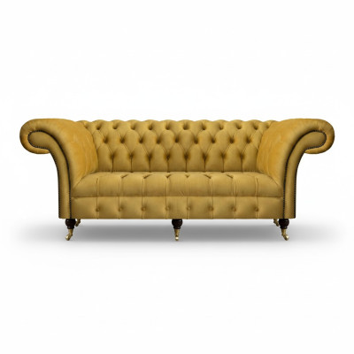 Chesterfield Luxury Furniture Three-Seater Sofa Couch Upholstered Sofa Living Room