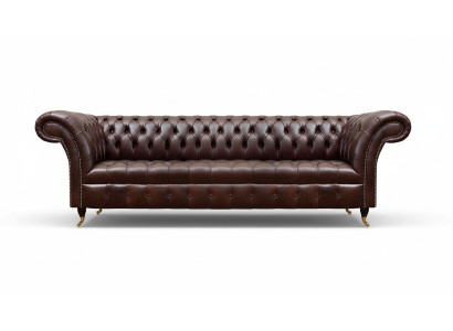 Modern faux leather sofa designer living room four-seater upholstered couch
