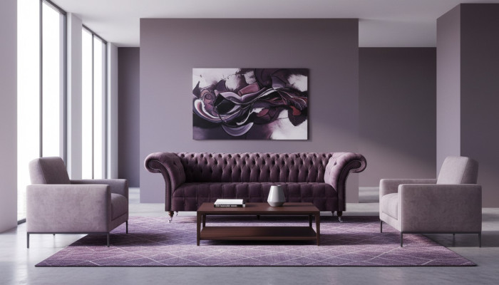 Lila Chesterfield Living Room Four-Seater Designer Upholstered Sofa Noble Furniture