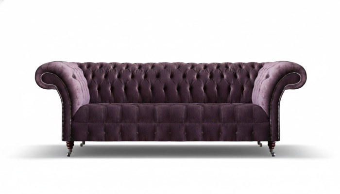 Lila Chesterfield Living Room Four-Seater Designer Upholstered Sofa Noble Furniture