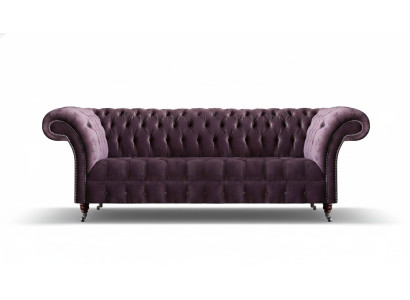 Lila Chesterfield Living Room Four-Seater Designer Upholstered Sofa Noble Furniture