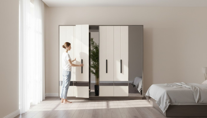 Modern luxury wooden wardrobe