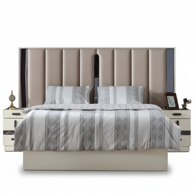 Luxury designer bed furniture modern upholstered double bed