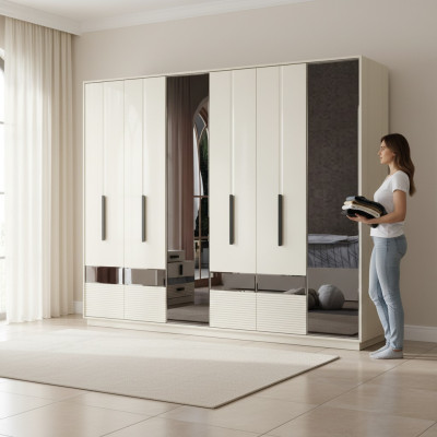Modern wooden furniture design bedroom wardrobe luxury wardrobe