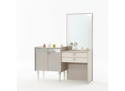 Luxury dressing table for bedroom with modern wooden design mirror