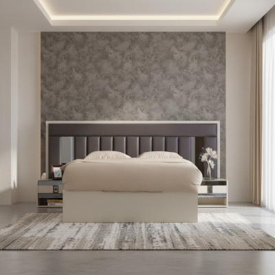 Modern luxury wooden double bed design beds double bed