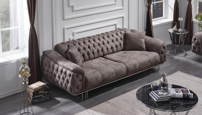 Modern luxury three-seater Chesterfield sofa