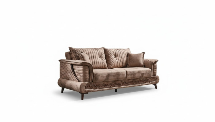 Luxury three-seater fabric sofa for living room with modern design